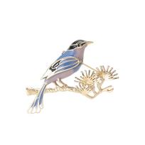 Chinese Style Oil Drop Magpie Brooch Female Niche Design Feeling Happy On The Branch Corsage Anti-Light Pin Suit Accessories