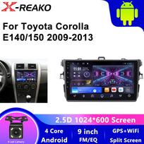Carplay Android 13 Toyota Corolla E140 E150 2006 - 2013 Automobilinis radijas Multimedijos Stereo GPS Be 2din WIFI Automagnetola 4 core 2GB+32GB carplay