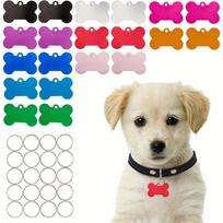 40pcs Round, Bone Anodized Aluminum Stamping Blanks Tags 10 Mixed Colors Metal Engraving ID Name Tags with Rings