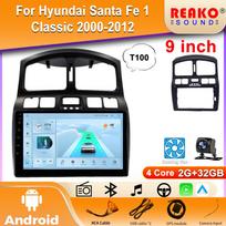 Wireless Car Stereo for Hyundai Santa Fe 1 Classic 2000-2012 CarPlay Android Auto IPS Touchscreen Car Radio with Backup Camera GPS 4 core 2GB+32GB CP