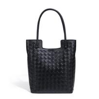 Tote bag 2025 spring and summer new women's bag fashion woven bag high-end super soft leather shoulder portable leather bag