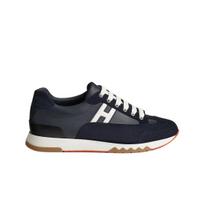 Hermes Trail Sneakers Calfskin Suede Goatskin & Marine 40