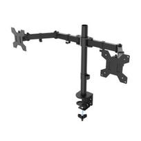 Dual Monitor Desk Arm VESA 75x75 to Mount with Articulating 100x100 Cable Management Adjustable Rotating