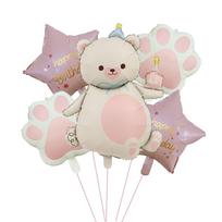 Matte Magic Cake Bear Aluminum Film Balloon Set Children'S Birthday Balloon Party Decoration Scene Arrangement Style 1