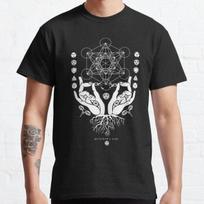 Aum Mandala šventoji geometrija T-shirt vyrams dvasinis magijos zen simbolis 100% medvilnės margintas T-shirt vyrui didelio dydžio drabužiai S
