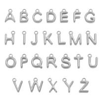 26PCS Mini Letter Charms Stainless Steel Letter Pendants For DIY Jewelry Making Individualized Accessories Gift