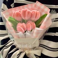 Handmade Finished Artificial Tulip Bouquets Colorful Twisted Rod Braided Flowers Bouquet Iron Wire Tulip Hand Woven Flower rožinė