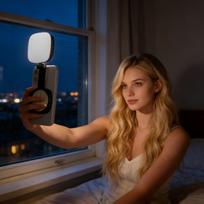 Mobile Phone Magnetic Selfie Light With Built,in Makeup Mirror, Portable Foldable Beauty Light For Photos, Live Streaming, And Ambience One Size juoda