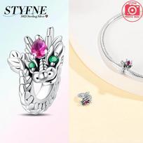 Charms Plataoriginales Animal Panda Dragon Bead For Charms Copper Bracelet Beads Jewellery Making Women'S Gift