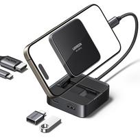 UGREEN USB C Magnetic to HDMI Foldable Portable USB C Hub with 100W PD 5Gbps Data Compatible with iPhone Galaxy iPad and Direct Smartphone Extension