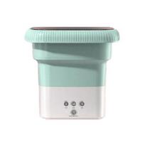 Mini Washing Machine Portable Small Washing Machine Deep Cleaning Function Easy Controls Lightweight Compact Washer US Plug žalia