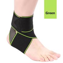 1Pcs Elastic Ankle Support Brace Professional Sports Strain Wraps For Running Basketball Fitness Durable Comfortable žalia
