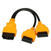 OBD2 Splitter Y Cable, Automobile Diagnostic Cable OBDII 1 Male Splitter to 2 Female Extension Cable 12inch 1 geltona