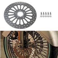 11.5'' Front Brake Disc Rotor Polished Stainless Steel For Harley Davidson Touring/Sportster/Dyna/Early Super Guude black