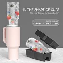 Silicone Ice Cube Tray For 40oz Stanley Cups Easy Release Bpa Free Food Grade Ice Mold For Cocktails Whiskey Coffee Drinks