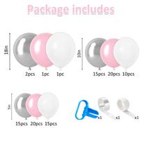 99PCS light pink and silver latex balloon set suitable for birthday parties, weddings, Valentine's Day party decorations Other šviesiai rausvos spalvos