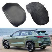 Volkswagen Tayron L 2019-2025 Suede Armrest Box Leather Cover Replacement Suede No Disassembly [Black Stitching]