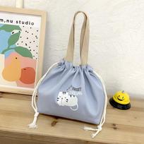 Canvas Bento Bag Student with Rice Bag Portable Rice Bag Japanese Bento Bag Drawstring Bundle Mouth Bag Lunch Box Bag