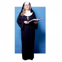 Halloween Costume Women's Nun Costume Traditional Adult Sister Black Robe Religious Costumes CosplayHalloween Costumes for Women M