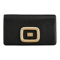 Roger Vivier Viv Logo Metal Buckle Leather Mini Shoulder Crossbody Bag Women bags Black RBWAOGW0100MU5B999 Basic Set (Bag+Dust Bag)