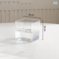 New Square/Round Transparent Acrylic Flower Nursery Pots Bonsai Plant Pot Desktop Decoration For Garden Yard Living Room Balcony
