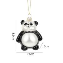 Glass Painted Christmas Decorations Rooster Panda Elephant Shape Colorful Hanging Ornaments Christmas Ornaments L