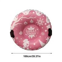 Snow Tubes Christmas Inflatable Snow Sled Tube Abrasion Proof Sledding Ring for Outdoor Driveway Walkway Pool Gathering Party