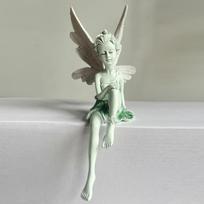 Resin Garden Fairy Statue Ledge Figurine Patio Backyard European Sculpture balta