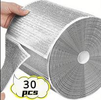 30pcs Metal Steel Wire Rags Cloth Home Kitchen Pot Pan Dishwashing Double-sided Dishcloth Cleaning Cloths Towel Scrubber Rag