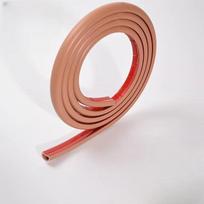 1PC 1/2/3meters Anti-extrusion Floor Cord Cover Arc Self-Adhesive Extension Wiring Duct Protector Durable Power Cable Protector (brown,1m)