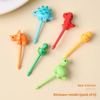 Dinosaur Fruit Forks Baby Cartoon Animal Bento Decoration Forks 6 Pieces Set Stainl Steel Cutlery from Mainland China