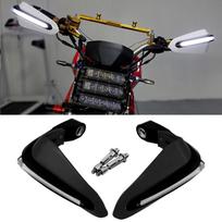 Universal Motorcycle Handguards ABS Handle Protector Shield with LED Impact Absorption Accessories for Motorbike Handlebar mėlyna