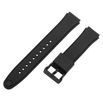 Silikoninis laikrodžio dirželis, pakaitinis dirželis Casio F91-W, minkštas, vandeniui atsparus, sportinis laikrodžio dirželis 18 mm, vyriškas, moteriškas, juodas, apyrankė, diržas 18mm juoda