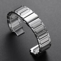 Silver Black Stainless Steel Watch Strap 18/20/22mm Replacement Watchband for Casio for Smartwatch Bracelet with Butterfly Clasp 18mm sidabras
