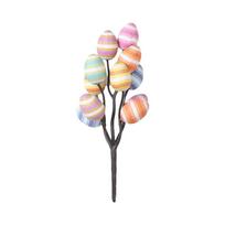 Vibrant Colors Easter Foam Eggs Tree Branch DIY Painting Decorative Artificial Flower Arrangements Lightweight