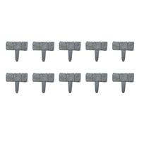 10Pcs Anti-corrosion Plastic Garden Fence Moisture-resistant Weatherproof Corrugated Fence Plastic Stone-like Lawn Border Fence pilka