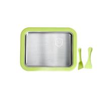 DIY 304 Stainless Steel Ice Cream Roll Maker with Shovel Deepened Freezing Yogurt Maker Rectangular Sorbet Maker Home
