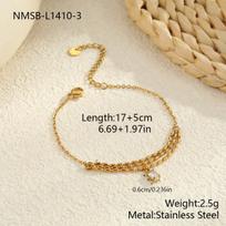 GEMCHIC Women's Drop Zircon Stainless Steel Bracelet for Europe America Fashion OL Style