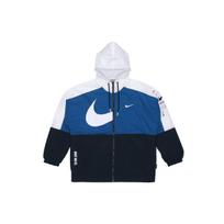 Nike Sportswear Swoosh Contrast Color Stitching Sports hooded Woven Jacket Blue Men's DJ8038-401 M