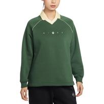 (WMNS) Nike Sportswear Phoenix Fleece Oversized Graphic Polo Top 'Fir Alabaster' Women's IF0257-323 XL