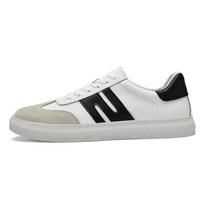 Men's German Style Invisible Height Increasing Leather Sneakers - Lightweight, Comfortable Lace-Up, Business Casual with Rubber Sole EU 42