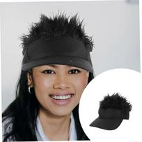 Men's Baseball Cap Wig Visor Hat Hair for Men Reusable Baseball Cap Sun