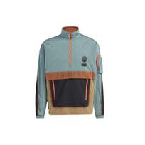 adidas Sports Stand Collar Cardigan Jacket Yellow Green Colorblock Men's GP0845 S