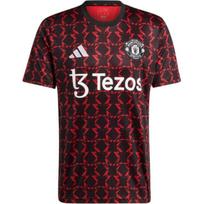 adidas Manchester United Pre-Match Soccer Jersey Asia Sizing 'Black Red' Men's IT1996 L