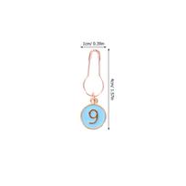 10pcs Crochet Stitch Marker Charms: 0-9 Numbered Knitting Row Counter Tracker Locking Knitting Markers for Weaving Sewing Knit dangaus mėlyna spalva