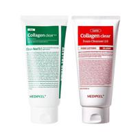 MEDI-PEEL Collagen Clear 2.0 Facial Cleanser Set 120ml*2 (Red Lacto Clear 2.0 & Green Cica Clear 2.0)