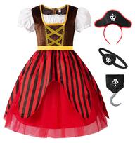 [ReliBeauty] Pirate Cosplay Costume for Kids - Halloween Costume, Girls' Dress, Kids Costume, Party, Stage Performance, School Festival, Event Prop,
