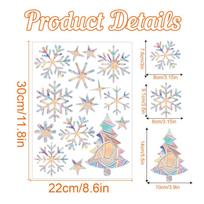 Window Sticker Suncatcher Rainbow Prism Cat Stars Moon Glass Sticker Anti-collision Window Sticker for Xmas Decoration