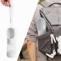 T02C!Water Bottle For Walking Portable Dog Water Dispenser Multifunctional And Detachable Design Combo Food Container pilka spalva