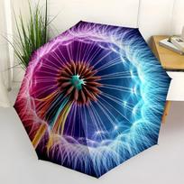 Colorful Dandelion Seed Head Wall Art PrintUmbrella with Cute Design,Portable 3-Fold Compact Umbrella for Men&Women,Valentine's Day Mother's